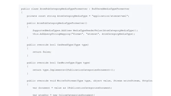 Publishing content with AtomPub and ASP.NET Web API - Part 3