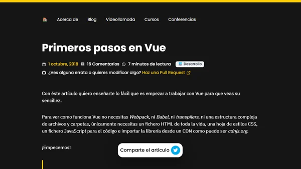 Primeros pasos en Vue