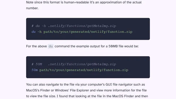 How to Check Bundled Netlify Function Size Locally
