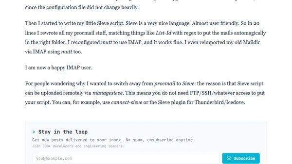 Upgrading to dovecot 1.2: hello Sieve!