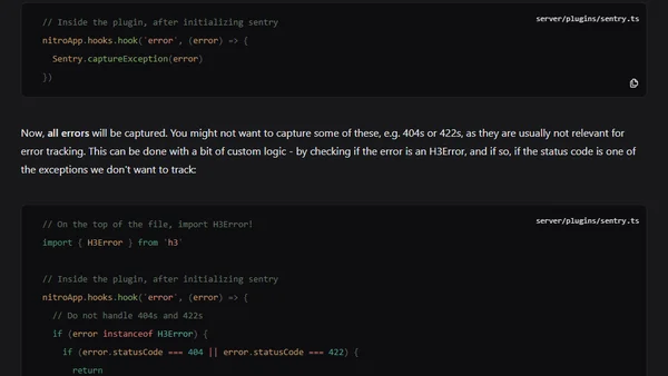 Integrate Sentry with your Nuxt 3 application - A Recipe