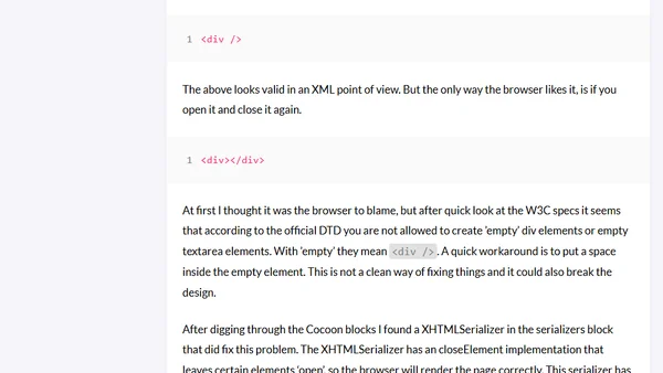 XHTML versus your browser
