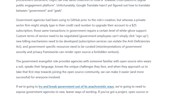 What is a Government Evangelist?