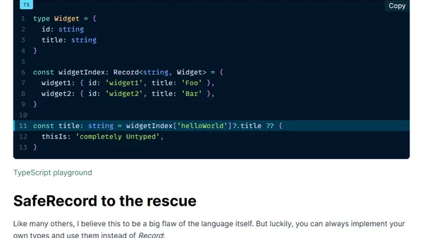 Pedantic index signatures in TypeScript 4.1