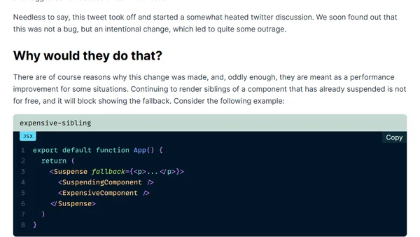 React 19 and Suspense - A Drama in 3 Acts