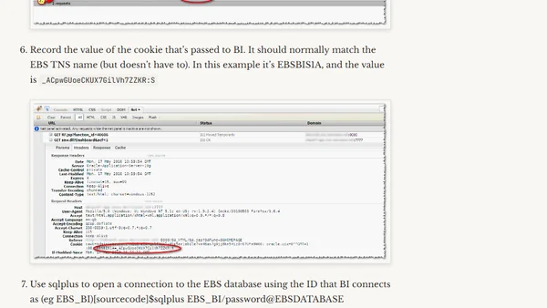 Validating EBS-BI authentication, without BI