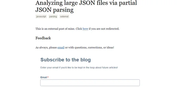 Analyzing large JSON files via partial JSON parsing