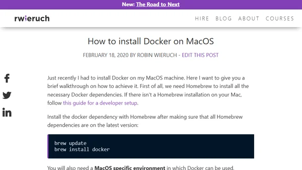 How to install Docker on MacOS