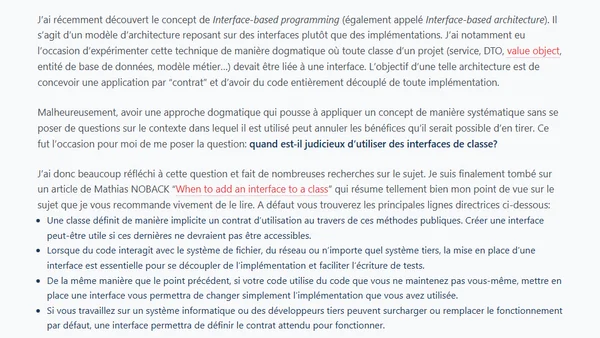 Quand utiliser des interfaces?