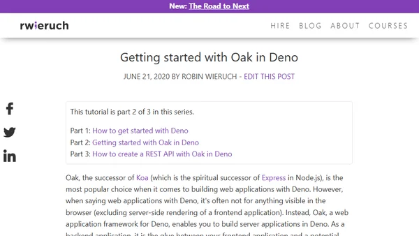 Getting started with Oak in Deno