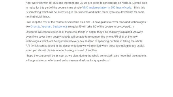 Advanced JavaScript at Sofia University