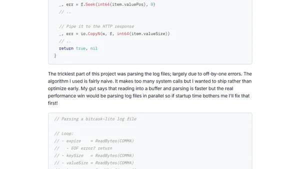 Implementing Bitcask, a Log-Structured Hash Table