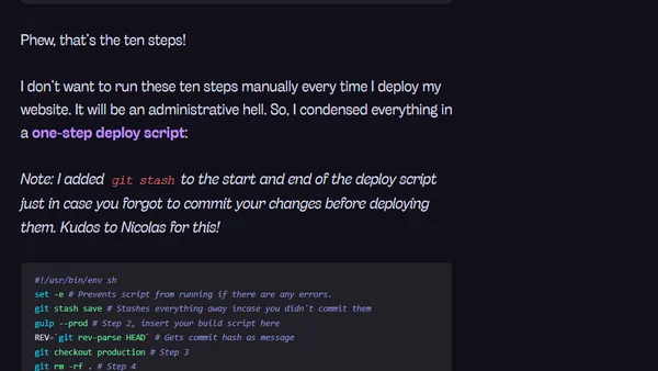 Deploying a Static Site with Cron and Git