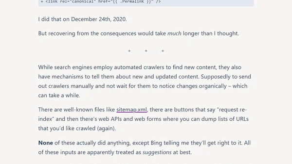 Canonical SEO Failure