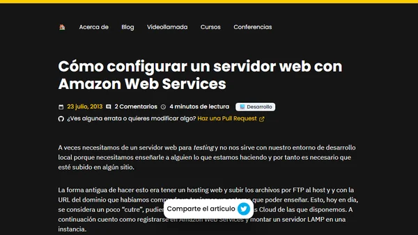 Cómo configurar un servidor web con Amazon Web Services