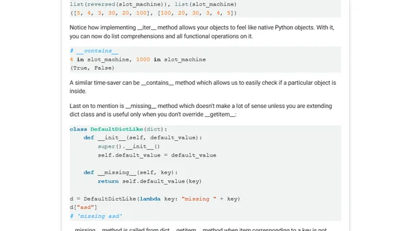 Collection like objects in python