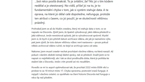 Týdenní poznámky: Newsletter odeslán a archivován, pracovní inzeráty překopány