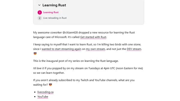 Learning Rust