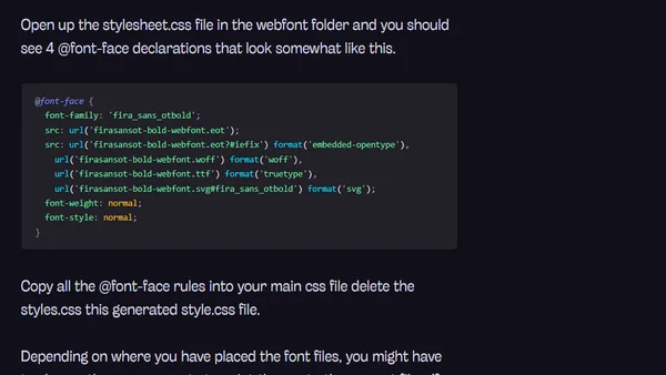 A Complete Guide to @font-face
