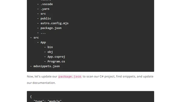Great .NET Documentation with Astro, Starlight, and MarkdownSnippets
