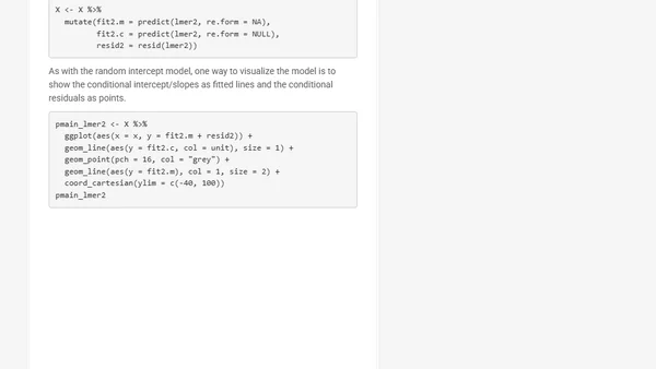 Visualize mixed effect regressions in R with GGplot2