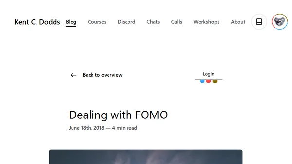 Dealing with FOMO