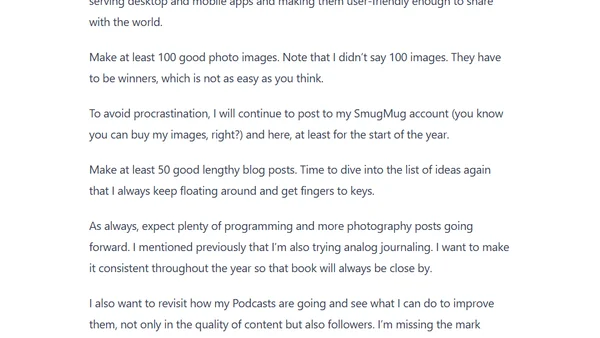 New year, 2023 planning