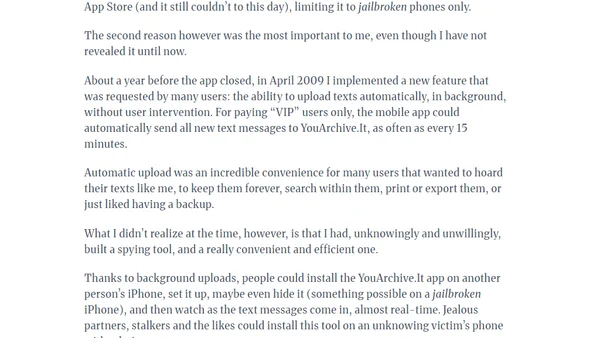 That time I accidentally built a spying app