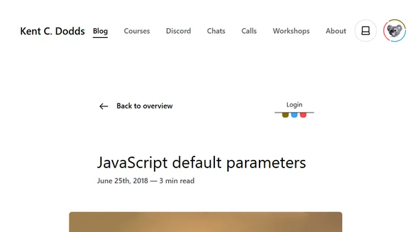 JavaScript default parameters
