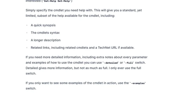 The Single Most Important Resource When Learning Windows PowerShell