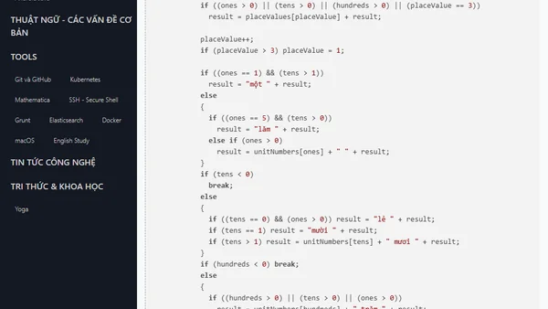 Code C# chuyển số thành chữ