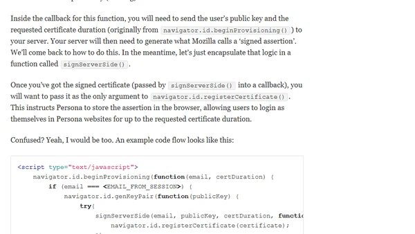Writing A Persona Identity Provider
