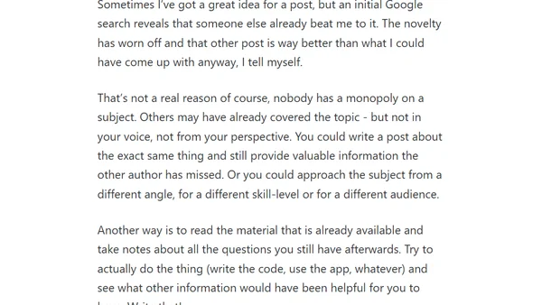 7 Reasons why I don't write