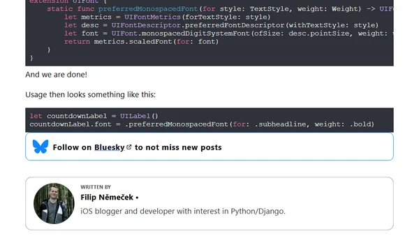 How to combine Dynamic Type and monospaced font