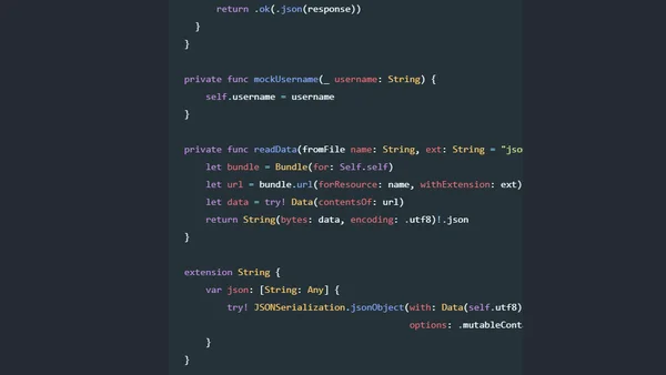 Native mock server inside XCTest