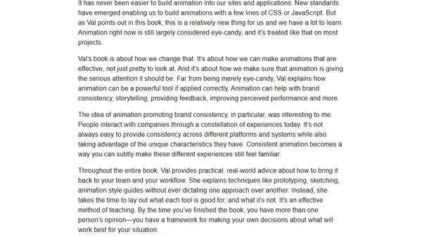 Book Review: Designing Interface Animation