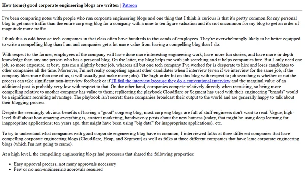 How (some) good corporate engineering blogs are written