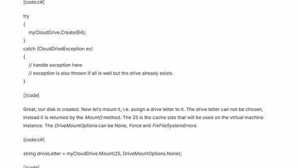 Using Windows Azure Drive (aka X-Drive)