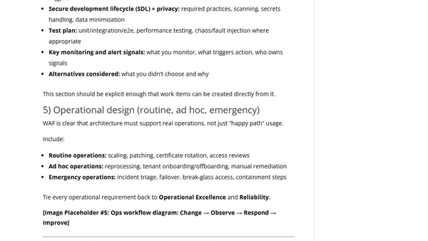 Workload Architecture Design Specification