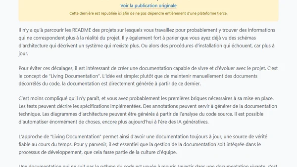 Documentation vivante