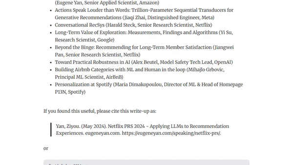 Netflix PRS 2024 - Applying LLMs to Recommendation Experiences