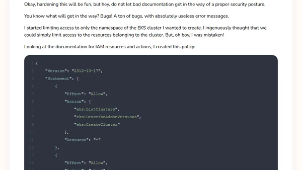 The inconsistencies of AWS EKS IAM permissions