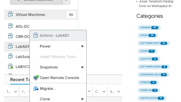 vSphere HTML5 Web Client