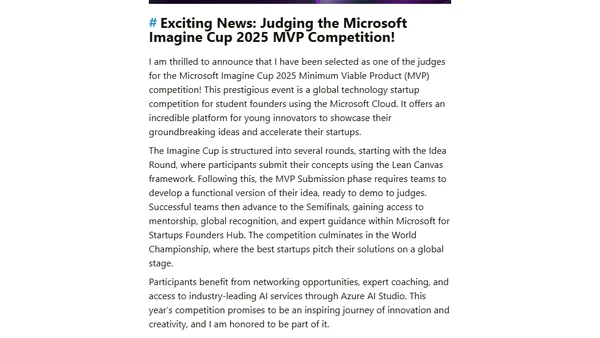 Microsoft Image Cup 2025 Minimum Viable Product (MVP)