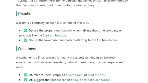Being intentional with container terminology