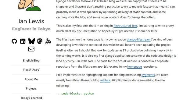 New Django-based Homepage