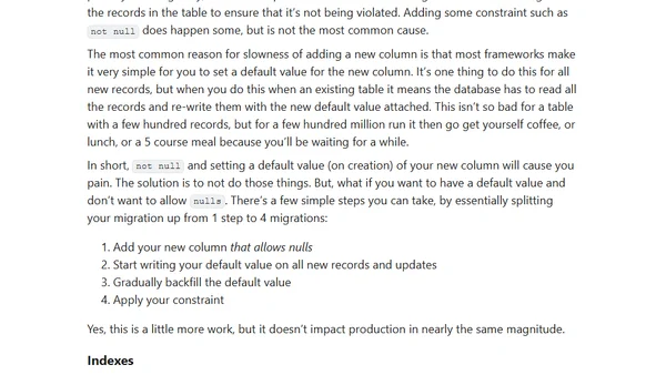 Better database migrations in Postgres