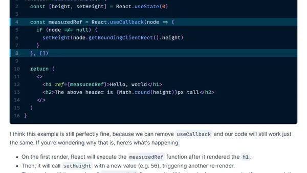 Ref Callbacks, React 19 and the Compiler