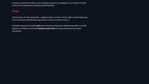 Fundamenty Architektury Mikrofrontendowej