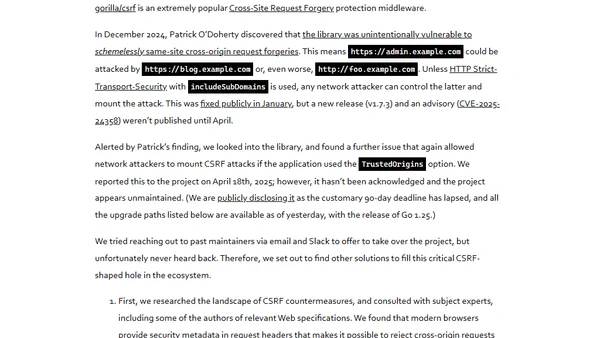 Maintainers of Last Resort